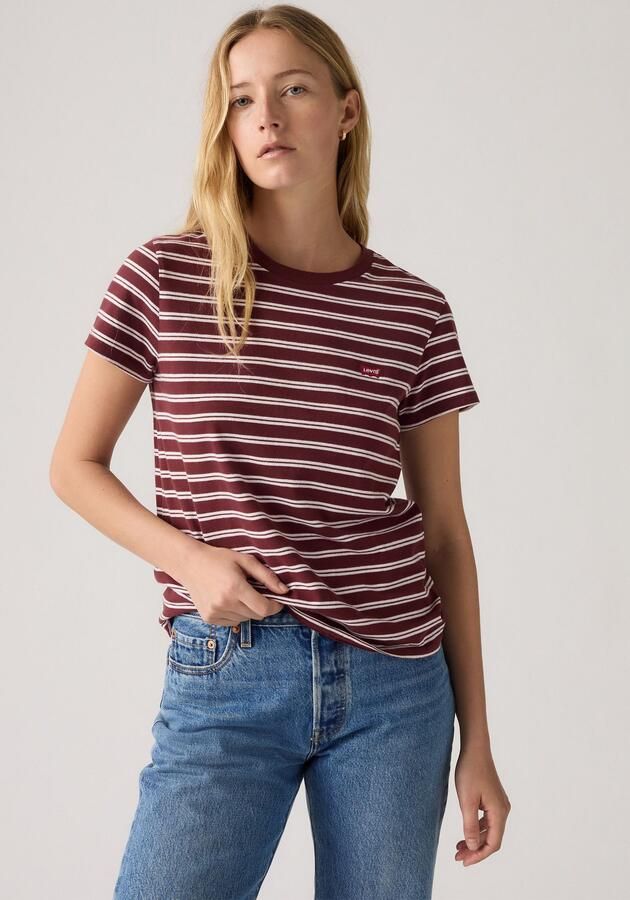 Levi's T-shirt The Perfect Tee met klein logoborduursel - Foto 6