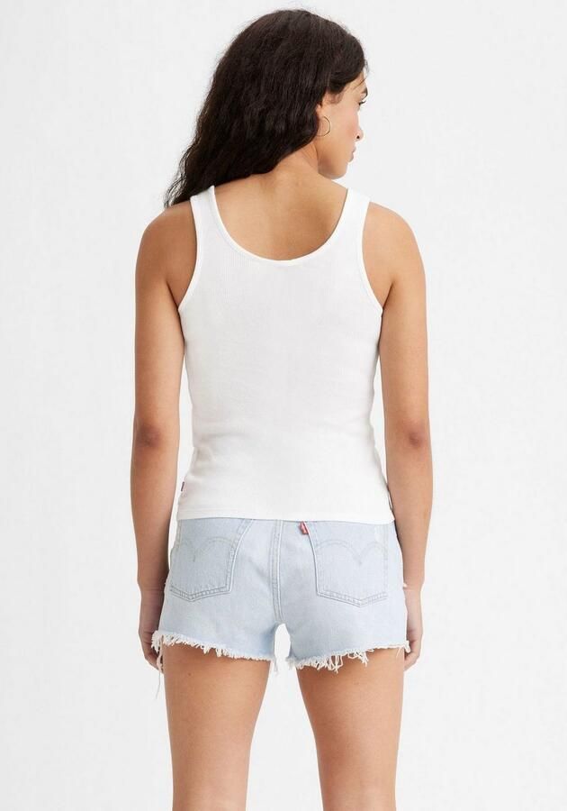 Levi's Geribbelde Ronde Hals Tanktop White Dames - Foto 3