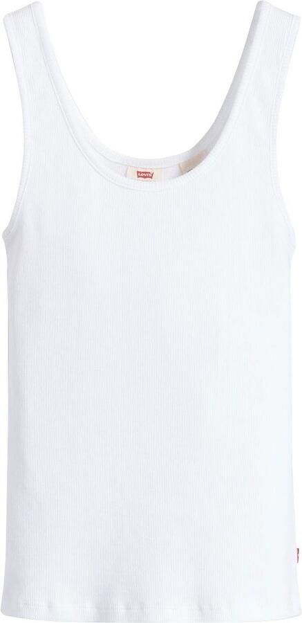 Levi's Geribbelde Ronde Hals Tanktop White Dames - Foto 6