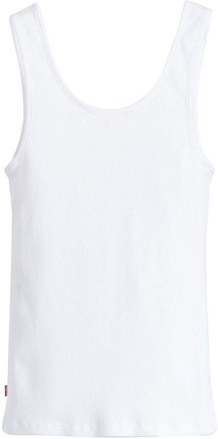 Levi's Geribbelde Ronde Hals Tanktop White Dames - Foto 5