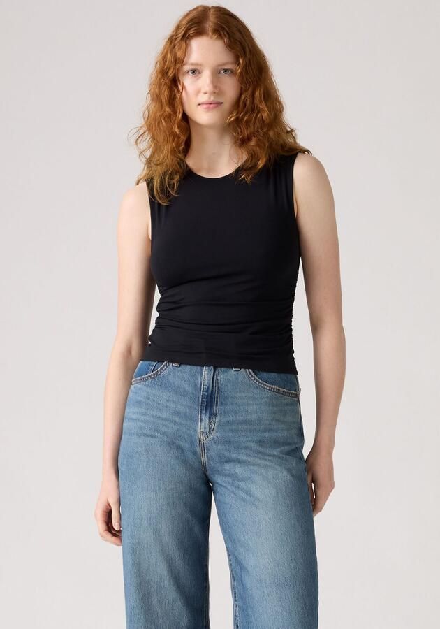 Levi's Tanktop CRYSTAL RUCHED TO met aanrimpeling opzij - Foto 4