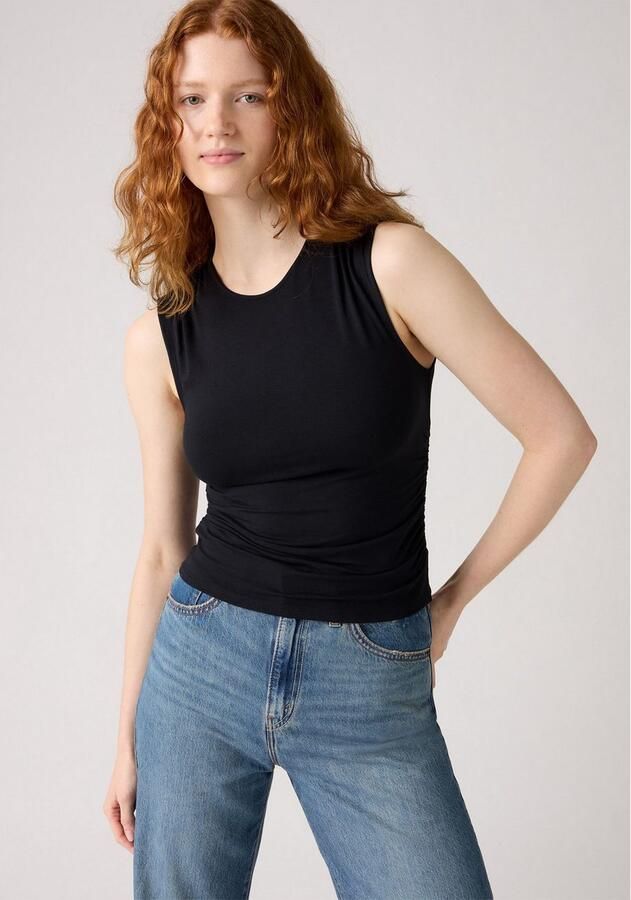 Levi's Tanktop CRYSTAL RUCHED TO met aanrimpeling opzij - Foto 2