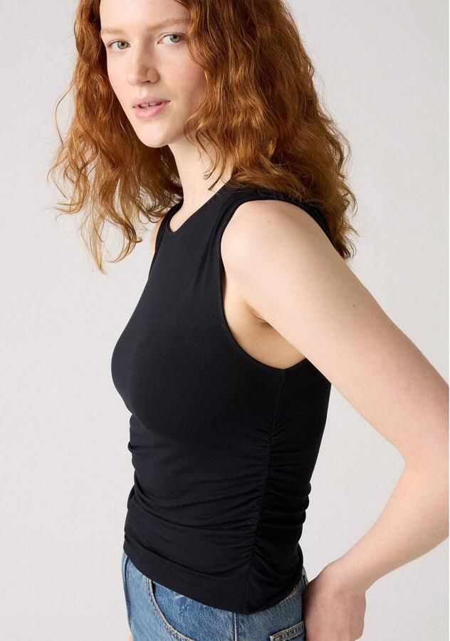 Levi's Tanktop CRYSTAL RUCHED TO met aanrimpeling opzij