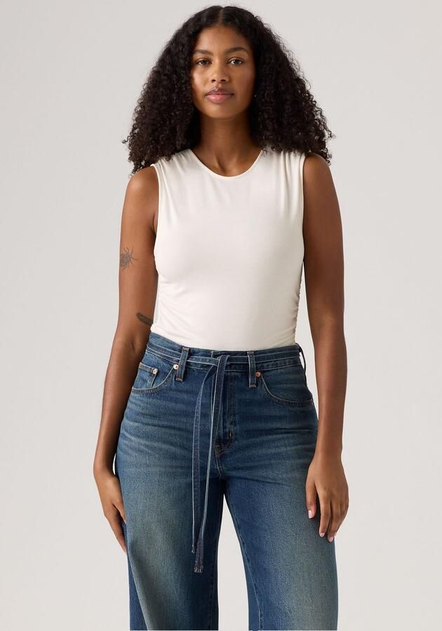 Levi's Tanktop CRYSTAL RUCHED TO met aanrimpeling opzij - Foto 4