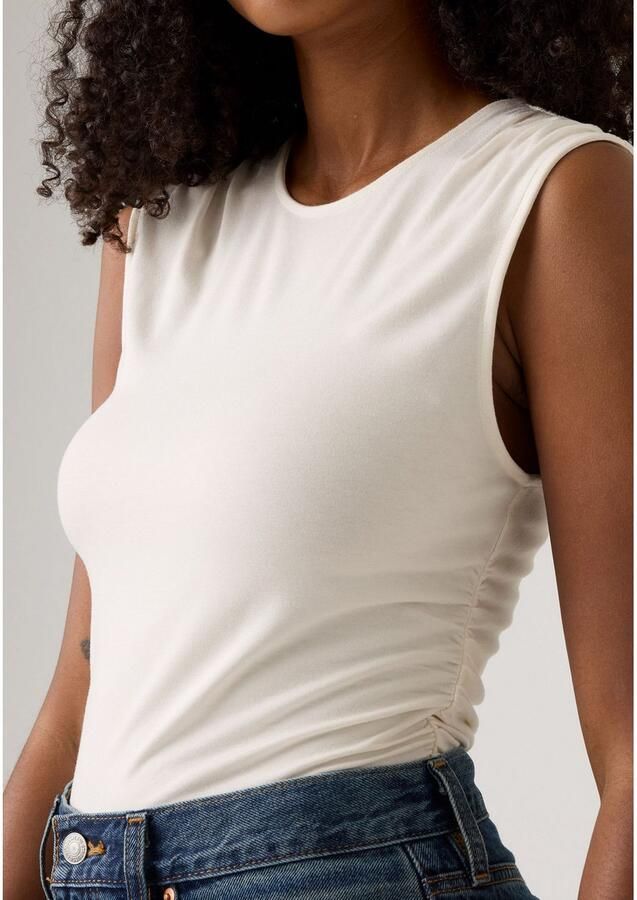 Levi's Tanktop CRYSTAL RUCHED TO met aanrimpeling opzij