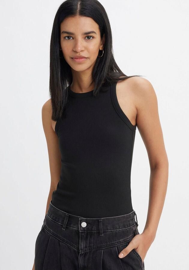 Levi's Tanktop met fijnrib model 'DREAMY TANK CAVIAR' - Foto 4