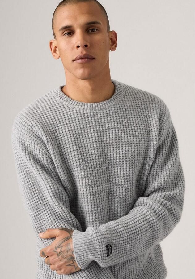 Levi's Gebreide pullover van wolmix met ronde hals - Foto 3
