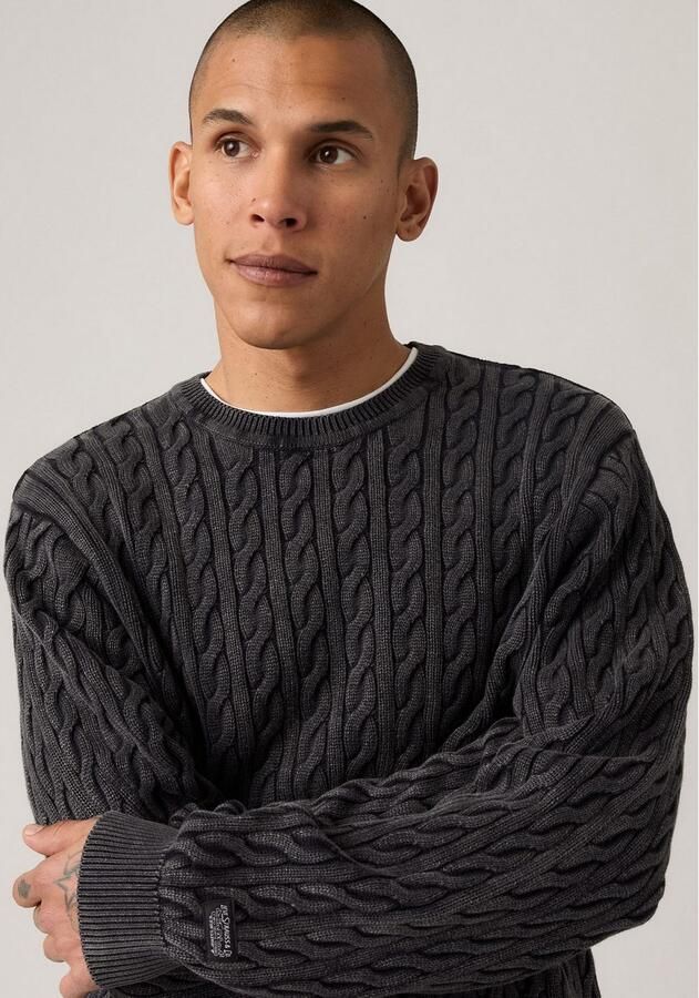 Levi's Gebreide pullover met kabelpatroon model 'PRESIDIO'