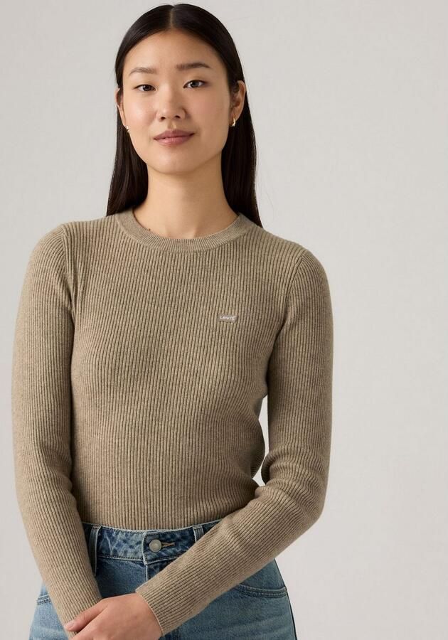 Levi's Trui met ronde hals RIB CREW SWEATER Geribbeld breipatroon - Foto 4