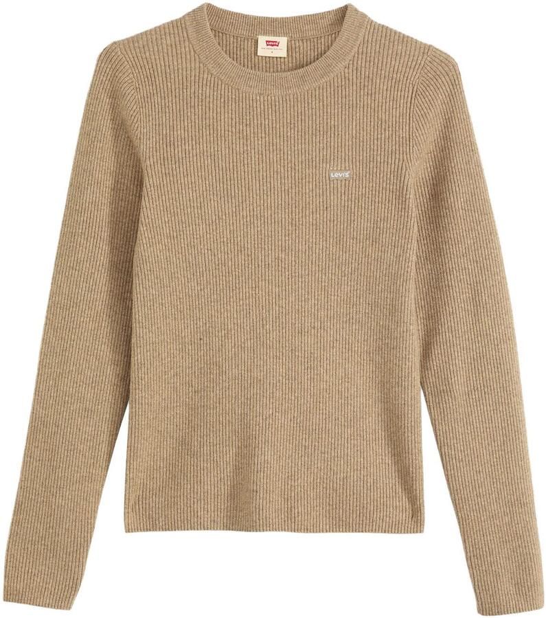 Levi's Trui met ronde hals RIB CREW SWEATER Geribbeld breipatroon