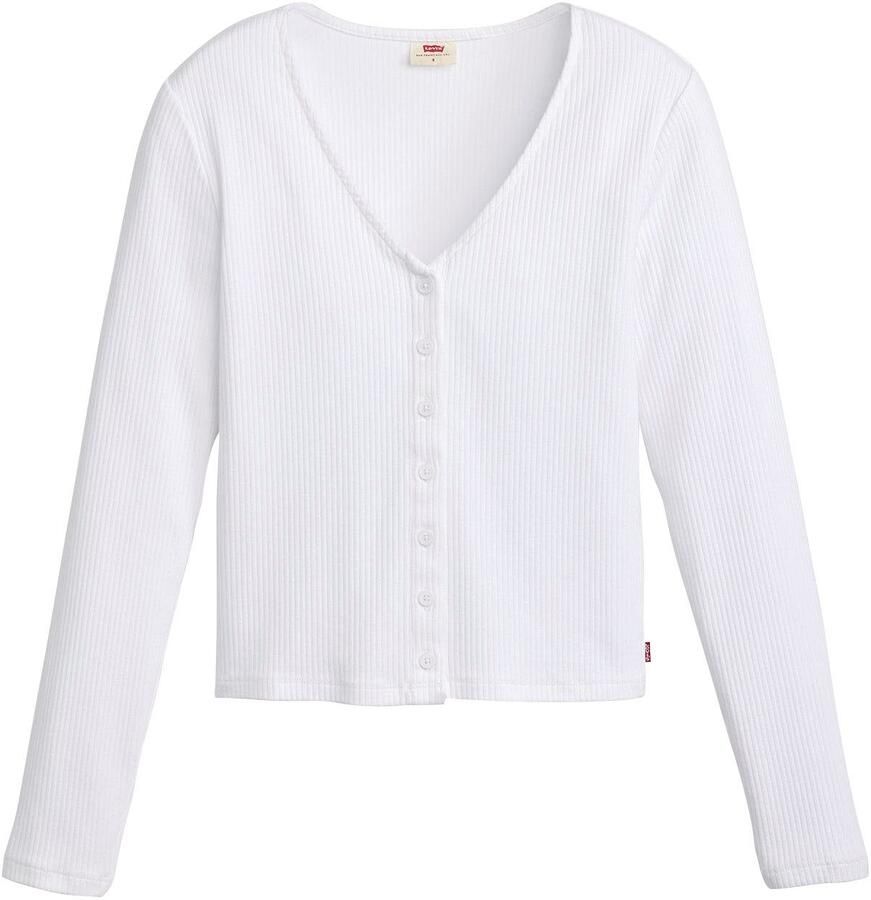 Levi's Shirt met lange mouwen in riblook met knoopsluiting