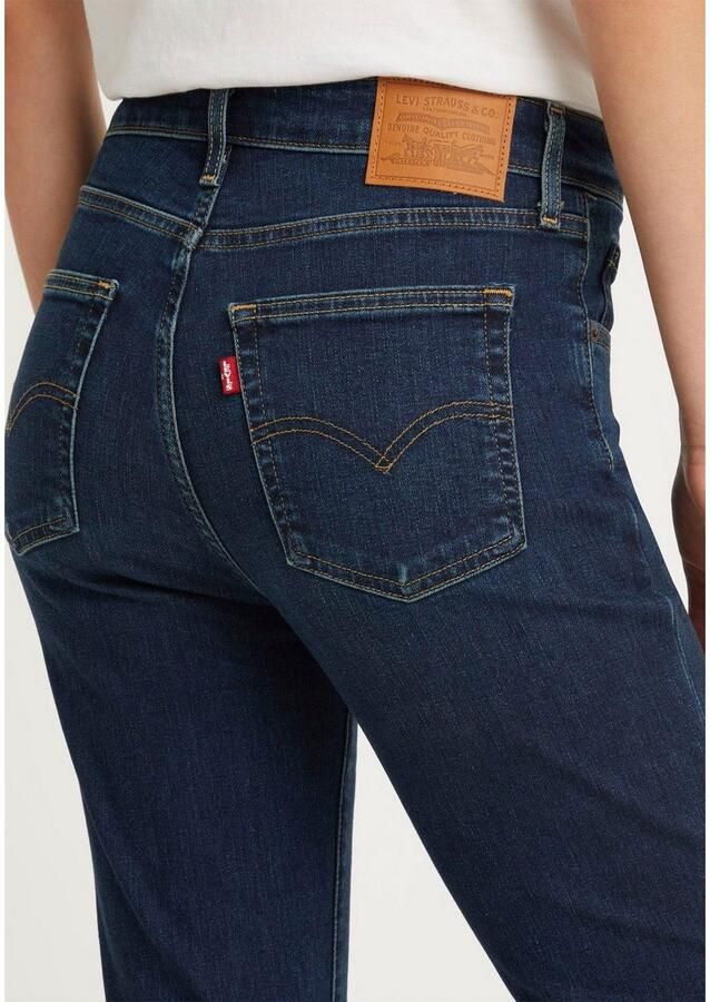 Levi's Slim-fit jeans met hoge taille en uitlopende pijpen Blue Dames