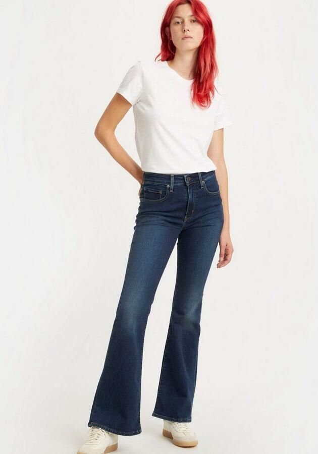 Levi's Slim-fit jeans met hoge taille en uitlopende pijpen Blue Dames - Foto 8