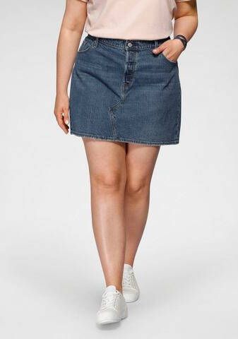 Levi's® Plus Jeansrok Deconstructed Skirt met schuine middennaad
