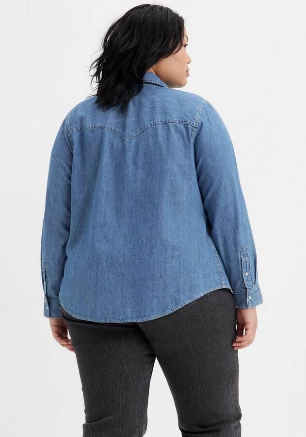 Levi's Plus Levi's Plus Jeans blouse ESSENTIAL WESTERN met twee borstzakken en drukknopen - Foto 6