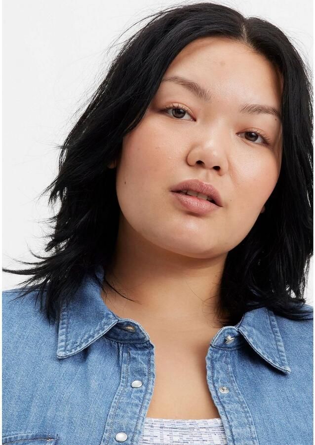 Levi's Plus Levi's Plus Jeans blouse ESSENTIAL WESTERN met twee borstzakken en drukknopen - Foto 5