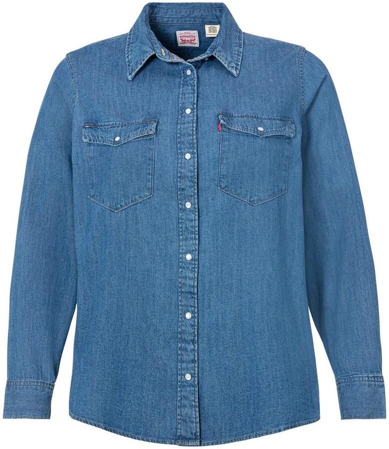Levi's Plus Levi's Plus Jeans blouse ESSENTIAL WESTERN met twee borstzakken en drukknopen - Foto 2