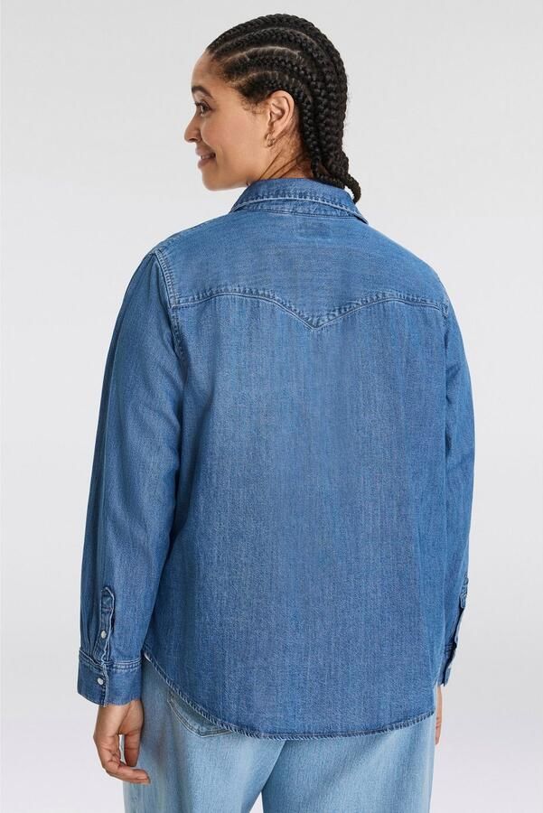 Levi's Plus Levi's Plus Jeans blouse ESSENTIAL WESTERN met twee borstzakken en drukknopen - Foto 8