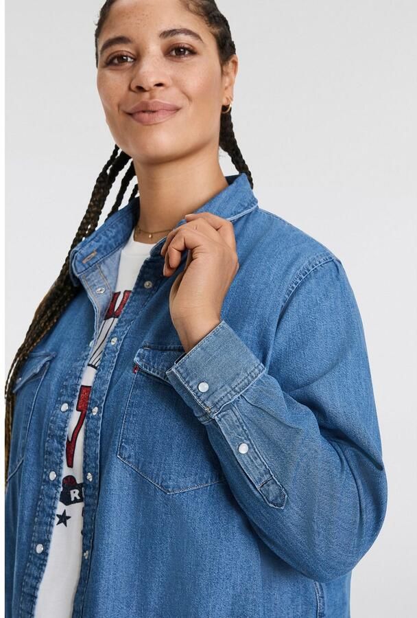 Levi's Plus Levi's Plus Jeans blouse ESSENTIAL WESTERN met twee borstzakken en drukknopen - Foto 7
