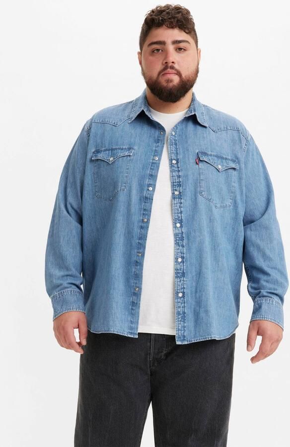 Levi s Big & Tall PLUS SIZE jeansoverhemd met klepzakken - Foto 4