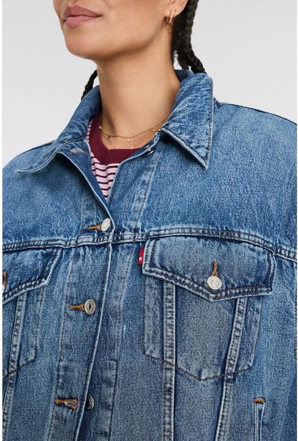 Levi's Plus Levi's Plus Jeansjack TRUCKER in lichte used-wassing - Foto 4