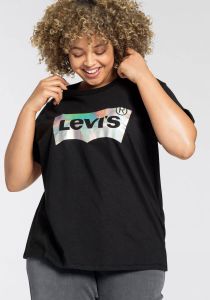 Levi's Plus Levi's Plus Shirt met korte mouwen PL PERFECT TEE Logo in holografische look