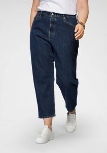 Levi s Plus SIZE straight fit high rise jeans met stretch model '501' 'Water