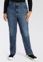 Levi's Plus 724 high waist straight fit jeans medium indigo worn in - Thumbnail 2