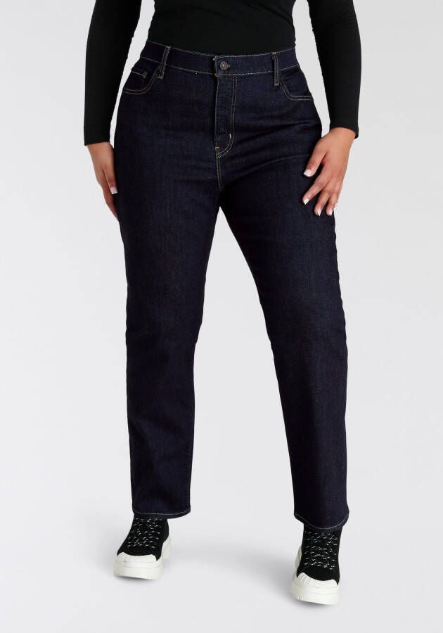 Levi's Plus 724 high waist straight fit jeans dark indigo rinse - Foto 2
