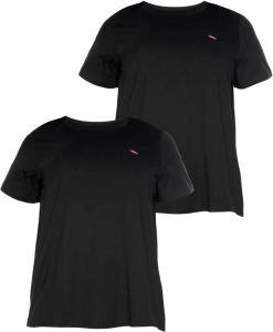 Levi s Plus SIZE T-shirt met logopatch in een set van 2 stuks