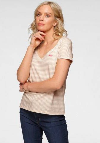 Levi's ® Shirt met V hals met mini batwing logoborduursel