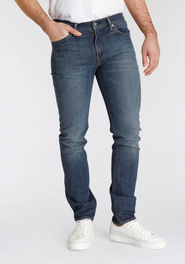 Levi's Slim Fit Blauwe Katoenen Jeans met Gewassen Effect Blue Heren