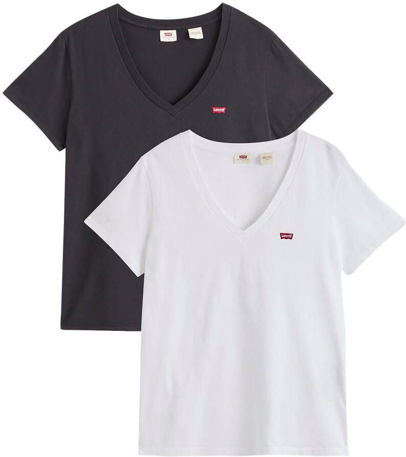 Levi's T-shirt VNECK TEE 2 PACK (set 2-delig)