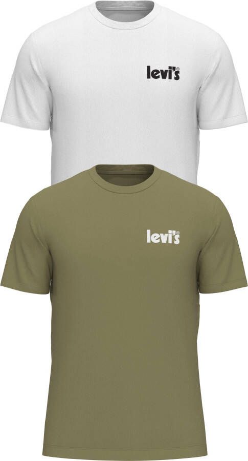Levi's T-shirt LE 2PK CREWNECK GRAPHIC set van 2 (set)