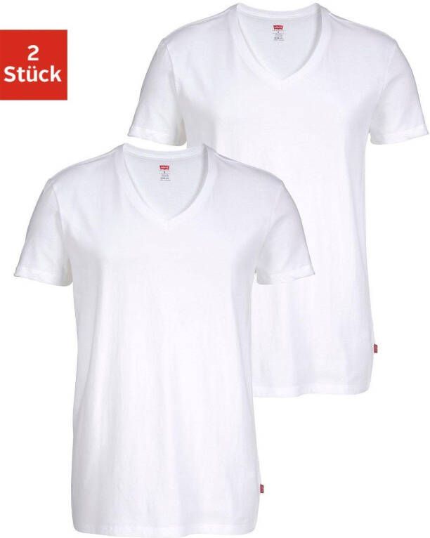 Levi's T-shirt met v-hals (set 2-delig Set van 2 Set van 2) - Foto 6