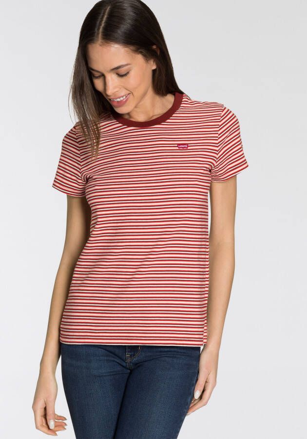 Levi's T-shirt met labelstitching model 'Oregano'