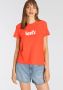 Levi's Oranje Katoenen Tops & T-Shirt Korte Mouw Logo Print Oranje Dames - Thumbnail 3