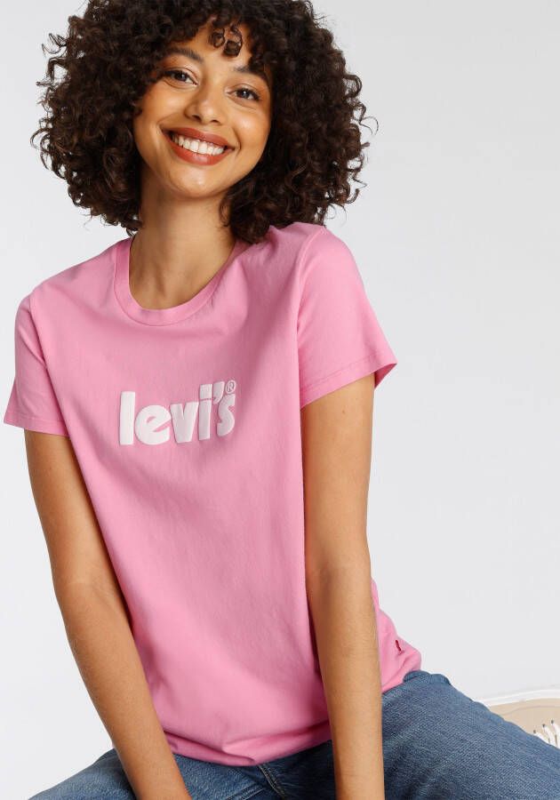 Levi's Dames T-shirt met ronde hals Pink Dames