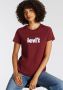 Levi's Bordeaux Print T-shirt voor Dames Red Dames - Thumbnail 2