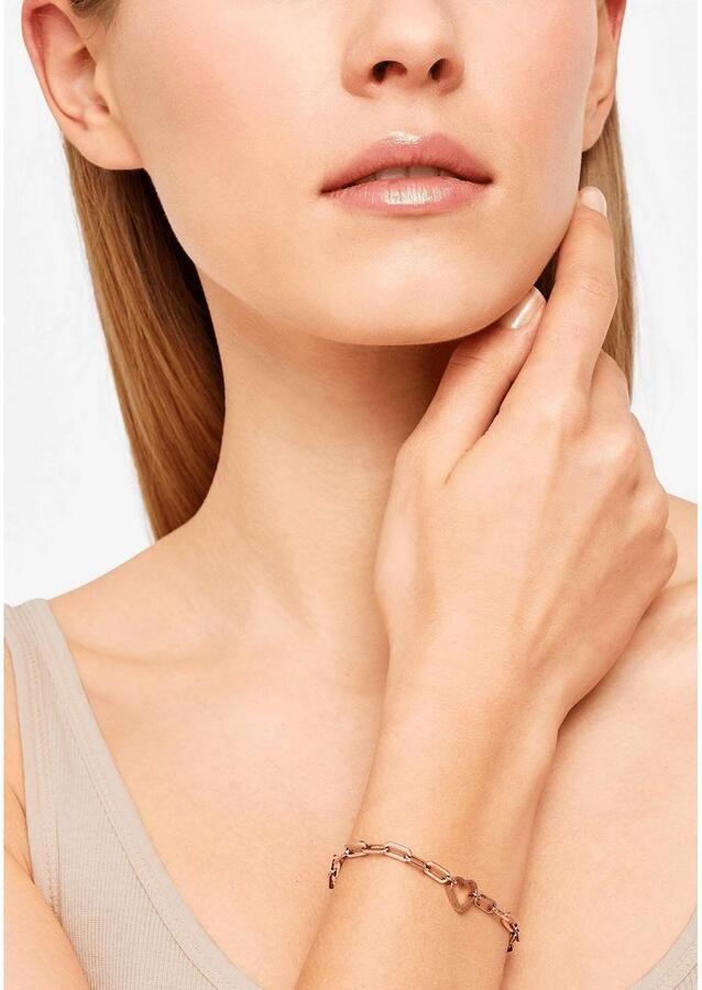 Liebeskind Berlin Edelstalen armband LJ-0345-B-20 hart met zirkoon (synthetisch)