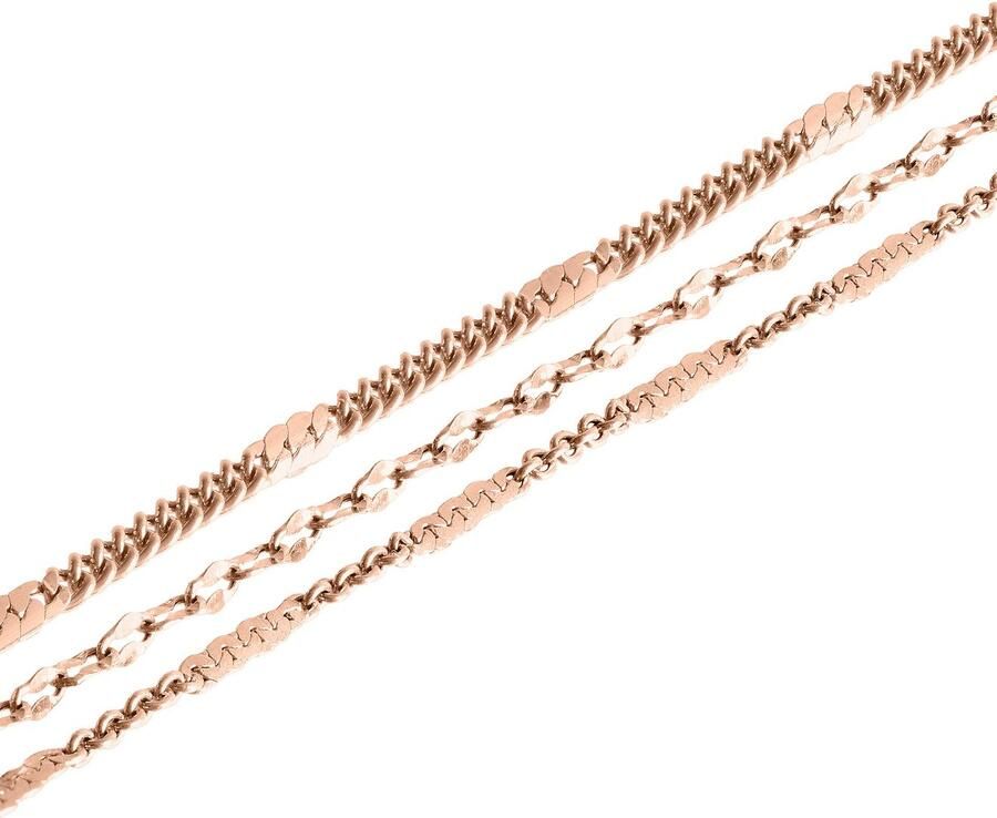 Liebeskind Berlin Enkelkettinkje Sieraden RVS Sparkling With Layer LJ-1455 LJ-1456 LJ-1457 LJ-1458 - Foto 2