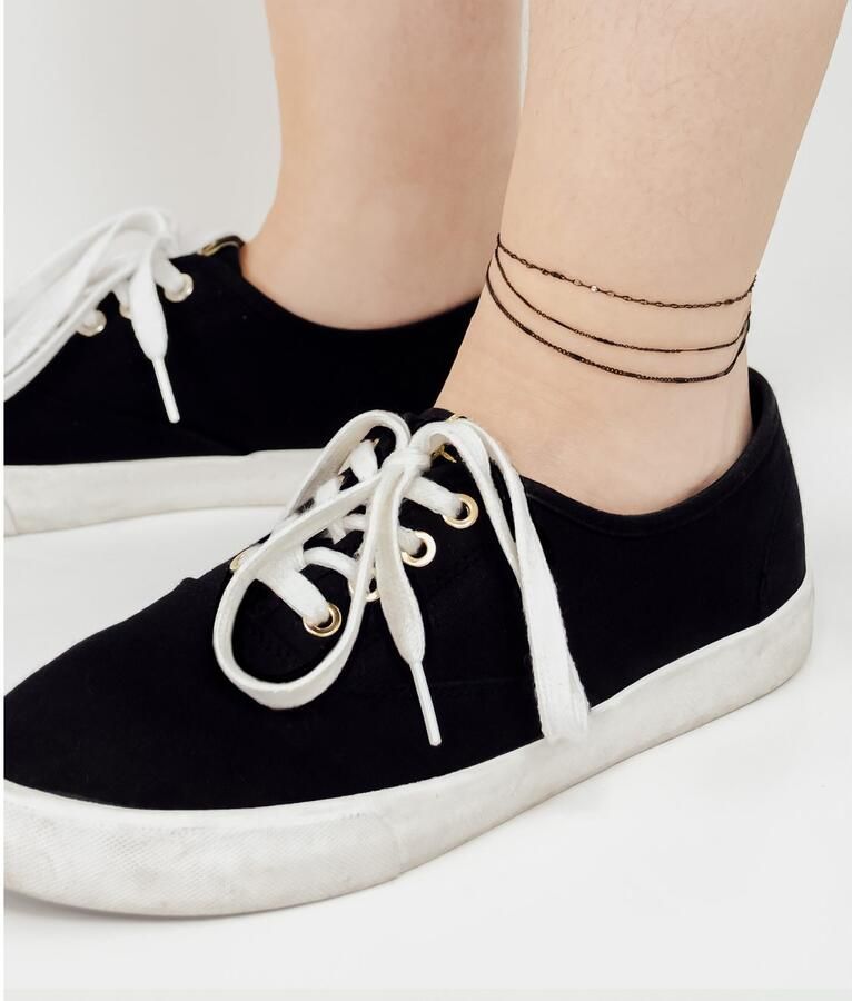 Liebeskind Berlin Enkelkettinkje Sieraden RVS Sparkling With Layer LJ-1455 LJ-1456 LJ-1457 LJ-1458