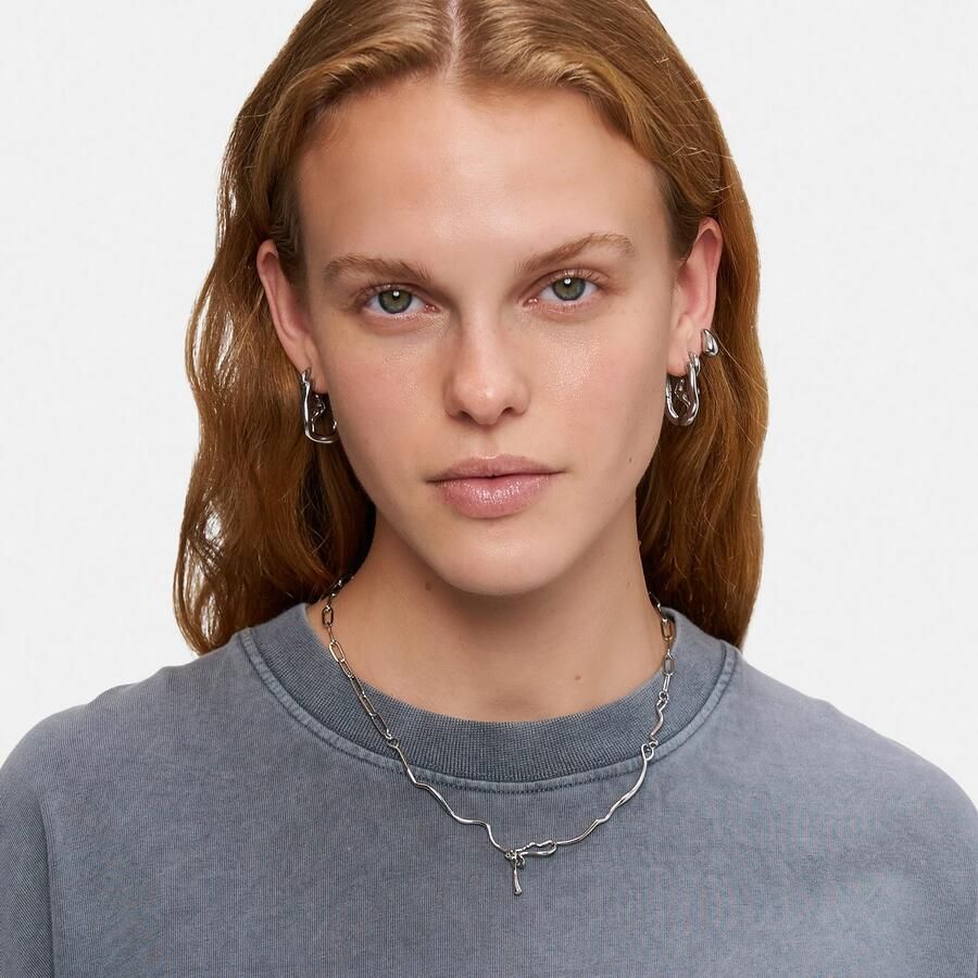 Liebeskind Berlin Paar creolen Sieraden cadeau roestvrijstalen oorbellen The Melting Organic - Foto 5