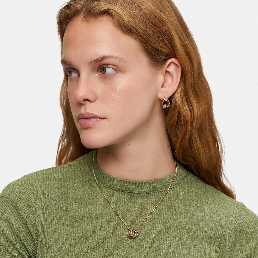 Liebeskind Berlin Ketting met hanger Sieraden cadeau roestvrijstalen halsketting The D-Link Mini