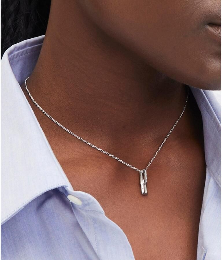 Liebeskind Berlin Ketting met hanger Sieraden roestvrijstalen ketting The Festive Mini Link Sparkle