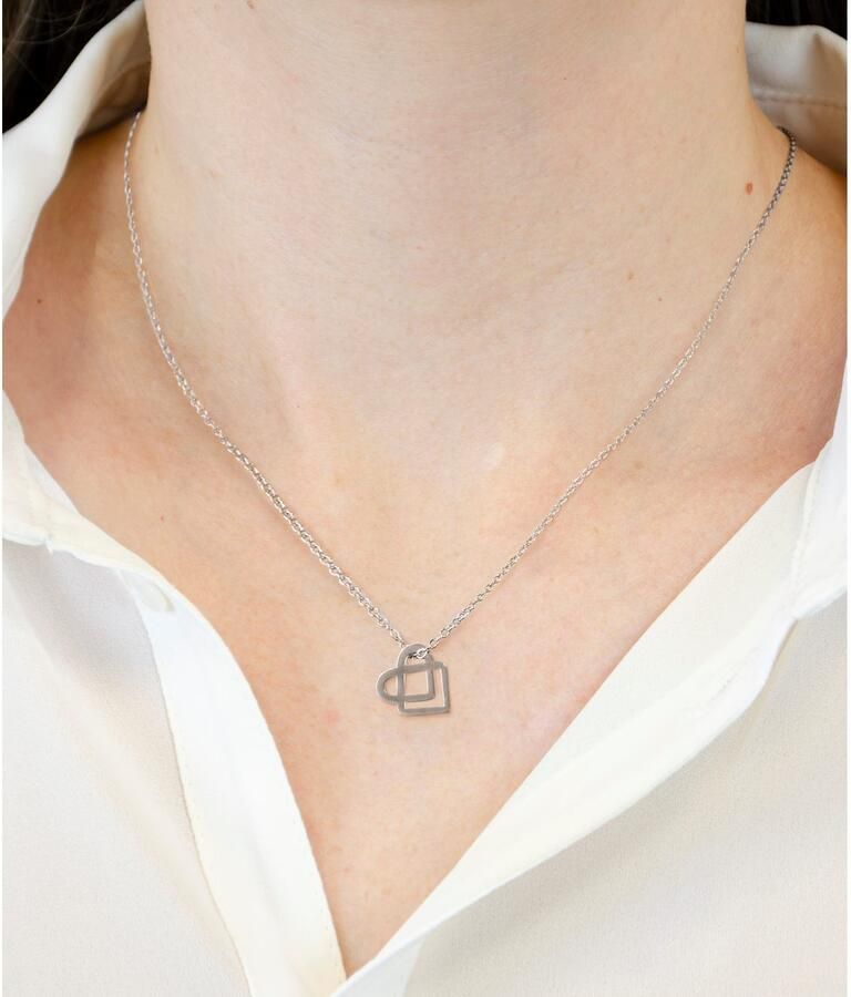 Liebeskind Berlin Ketting met hanger Sieraden RVS Halsketting Keep Loving Hart LJ-1397 LJ-1398 LJ-1399