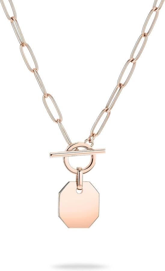 Liebeskind Berlin Ketting met hanger Sieraden RVS Halsketting The T-Bar Plate LJ-1531 LJ-1532 LJ-1533 - Foto 3
