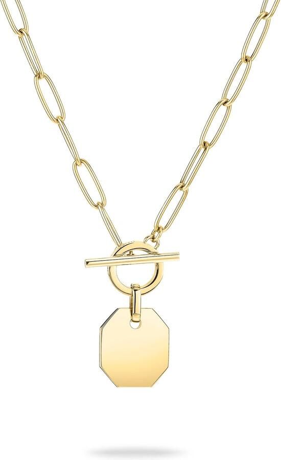 Liebeskind Berlin Ketting met hanger Sieraden RVS Halsketting The T-Bar Plate LJ-1531 LJ-1532 LJ-1533 - Foto 3