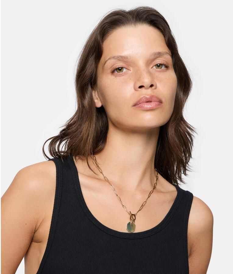 Liebeskind Berlin Ketting met hanger Sieraden RVS Halsketting The T-Bar Plate LJ-1531 LJ-1532 LJ-1533