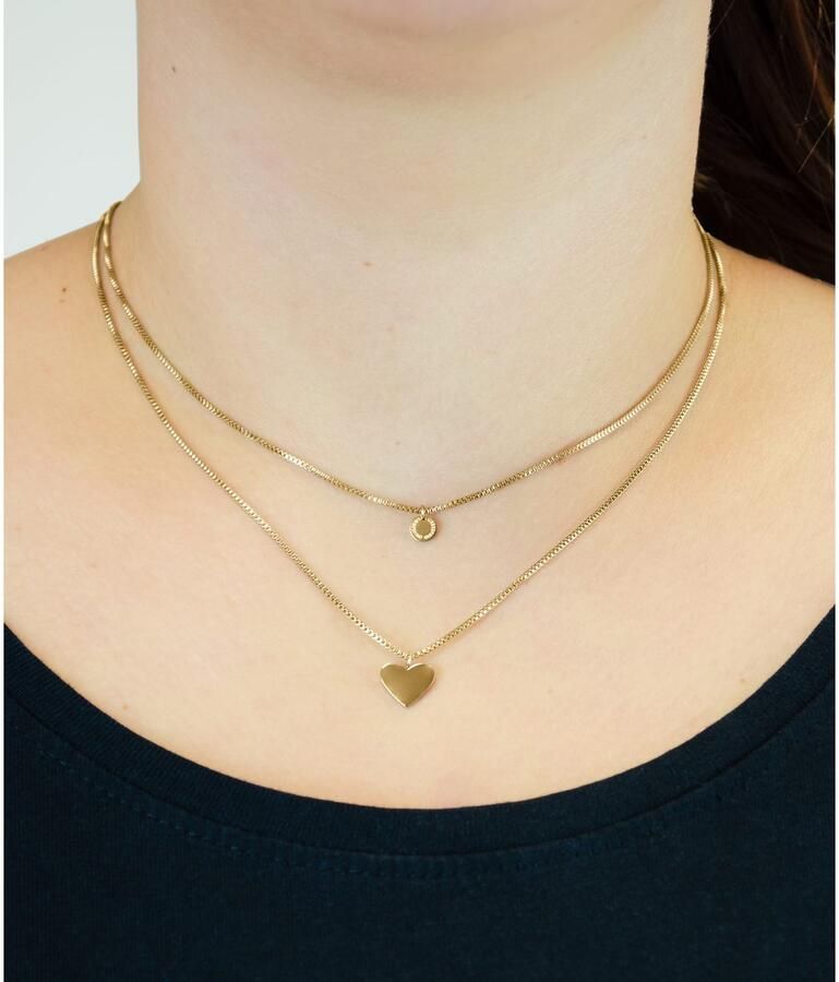 Liebeskind Berlin Ketting met hanger Sieraden RVS Layered Love Hart LJ-1560 LJ-1592 LJ-1593 LJ-1594